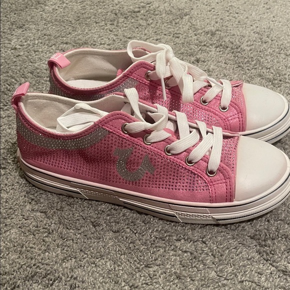 True Religion Pink and Gray Sneakers - Picture 1 of 6